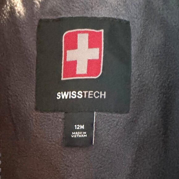 SwissTech Toddler Dinosaur Print Puffer Jacket With Hood 12M - Picture 2 of 6